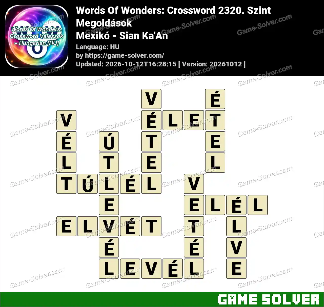 Words Of Wonders: Crossword 2320. Szint Megoldások – Mexikó – Sian Ka’An